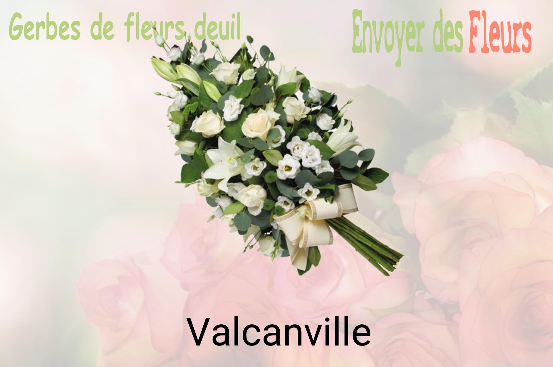 Gerbe de fleurs de deuil livrée à Valcanville